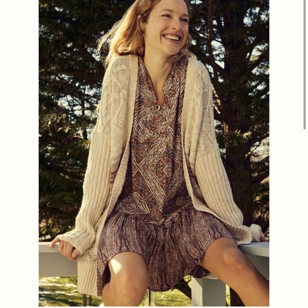 Anthropologie Sabina Flounced Tunic Dress S